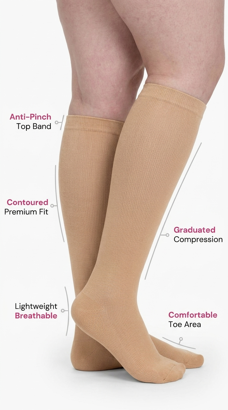 Aurelle Original Wide Compression Socks