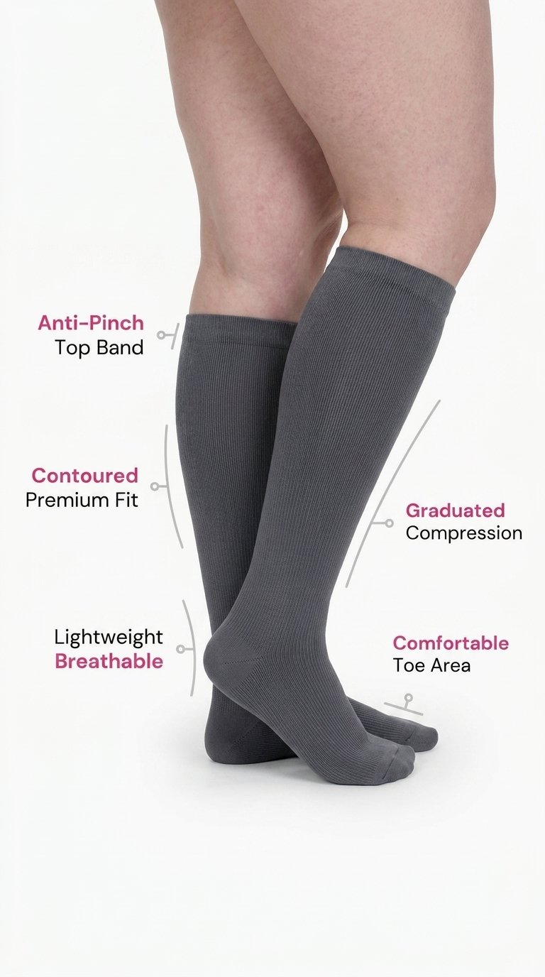 Aurelle Original Wide Compression Socks