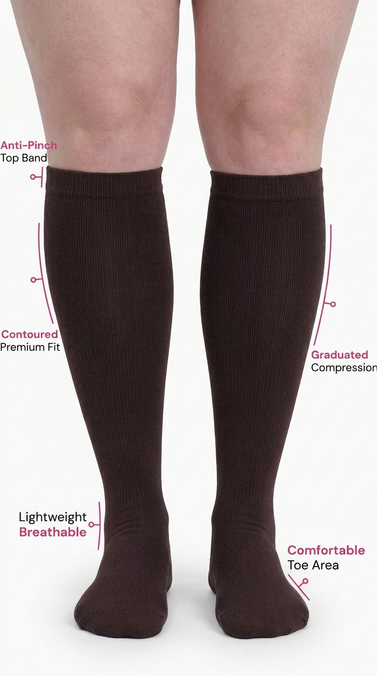 Aurelle Original Wide Compression Socks
