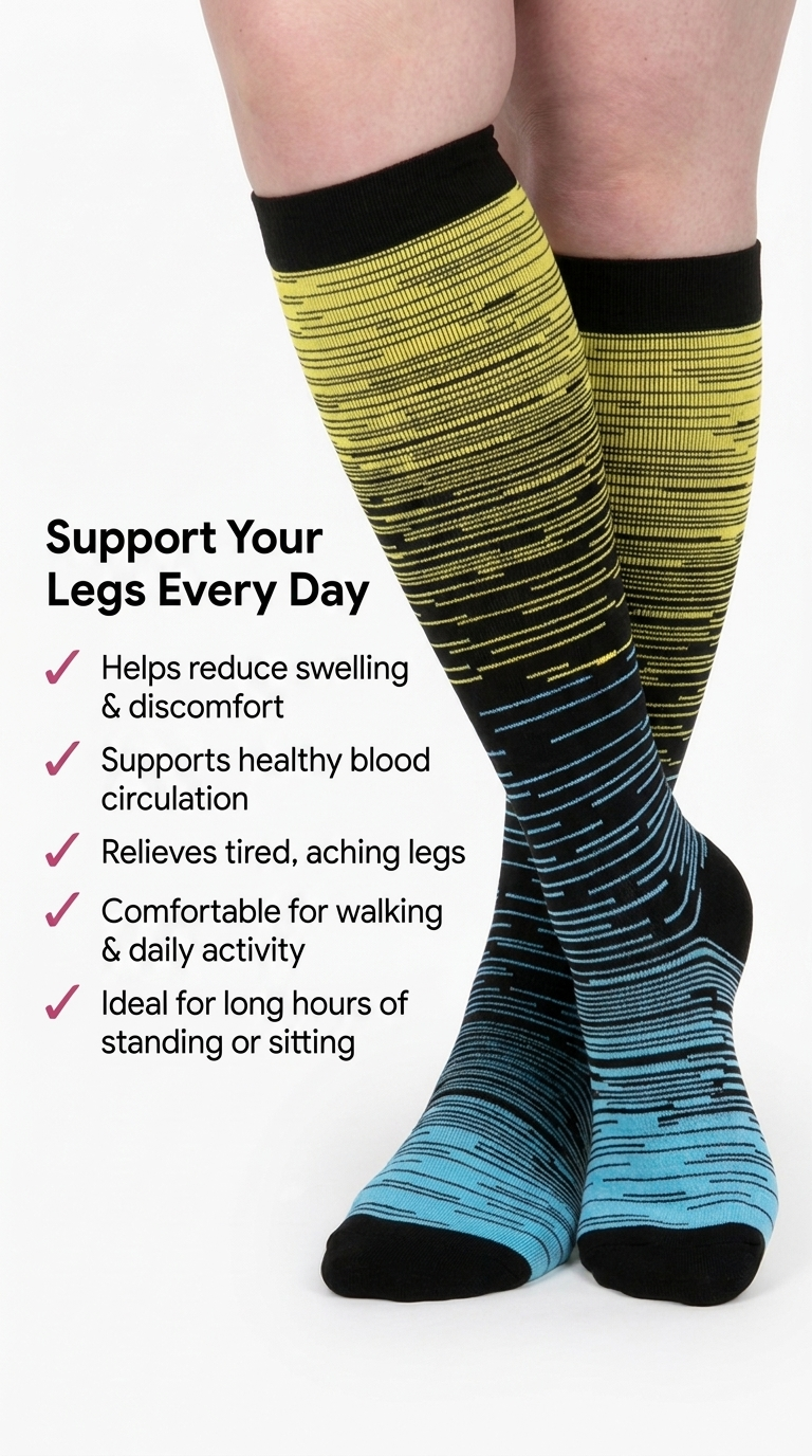 Aurelle Stripes Compression Socks