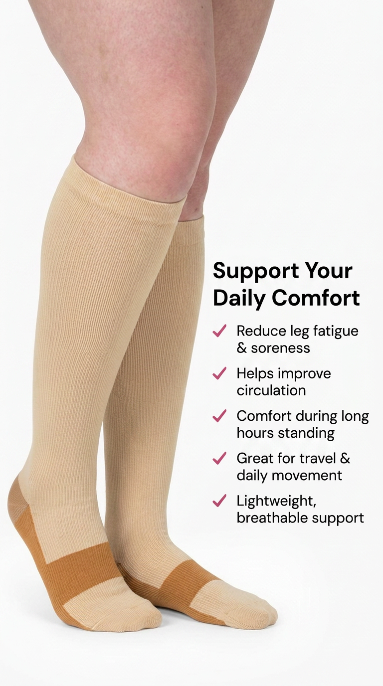 Aurelle Original Wide Compression Socks